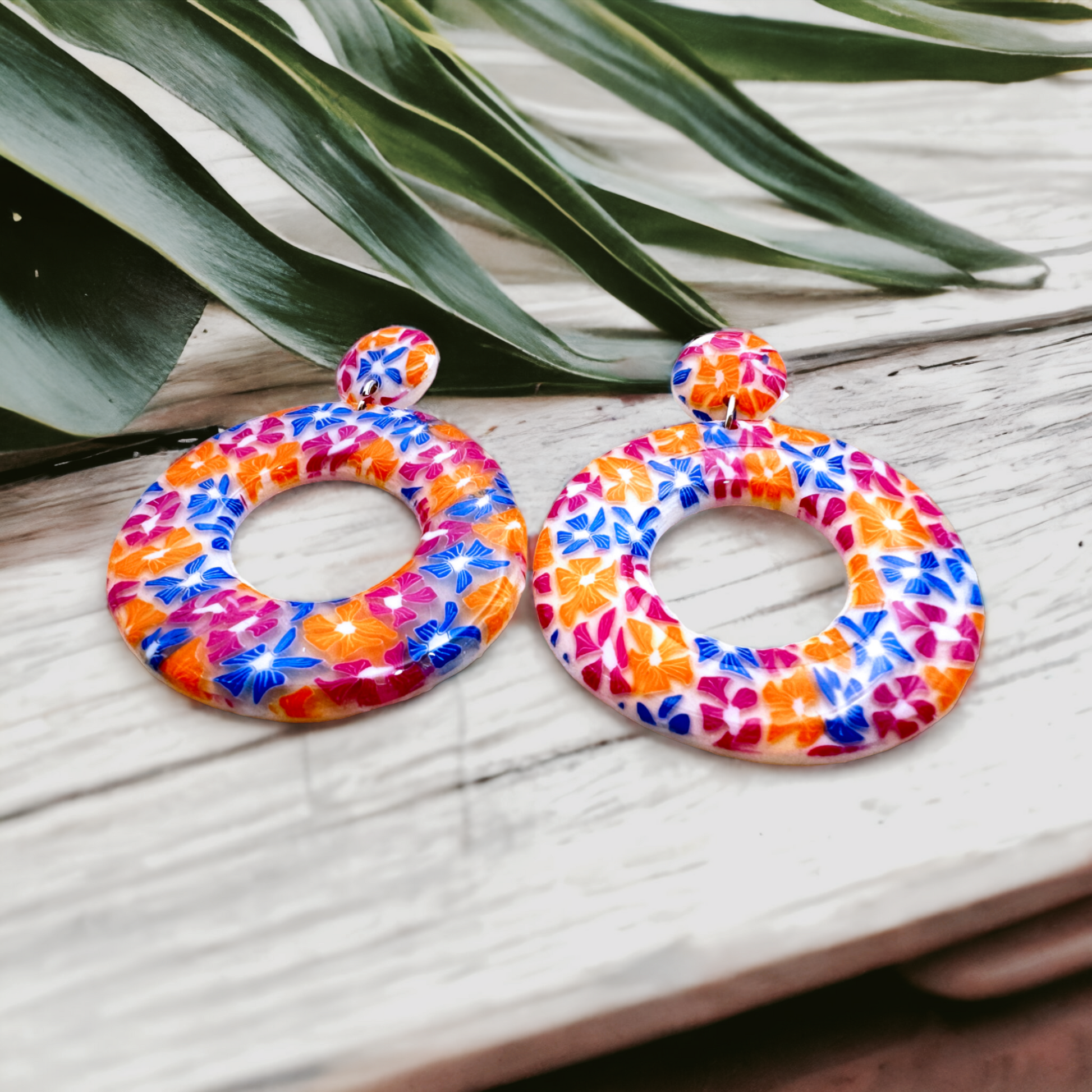 Made With Love Tutti Frutti Collection Large Open Ring Post Earrings