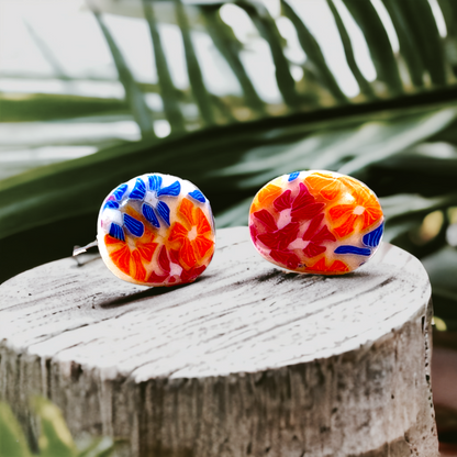 Made With Love Tutti Frutti Collection Small Oval Post Earrings