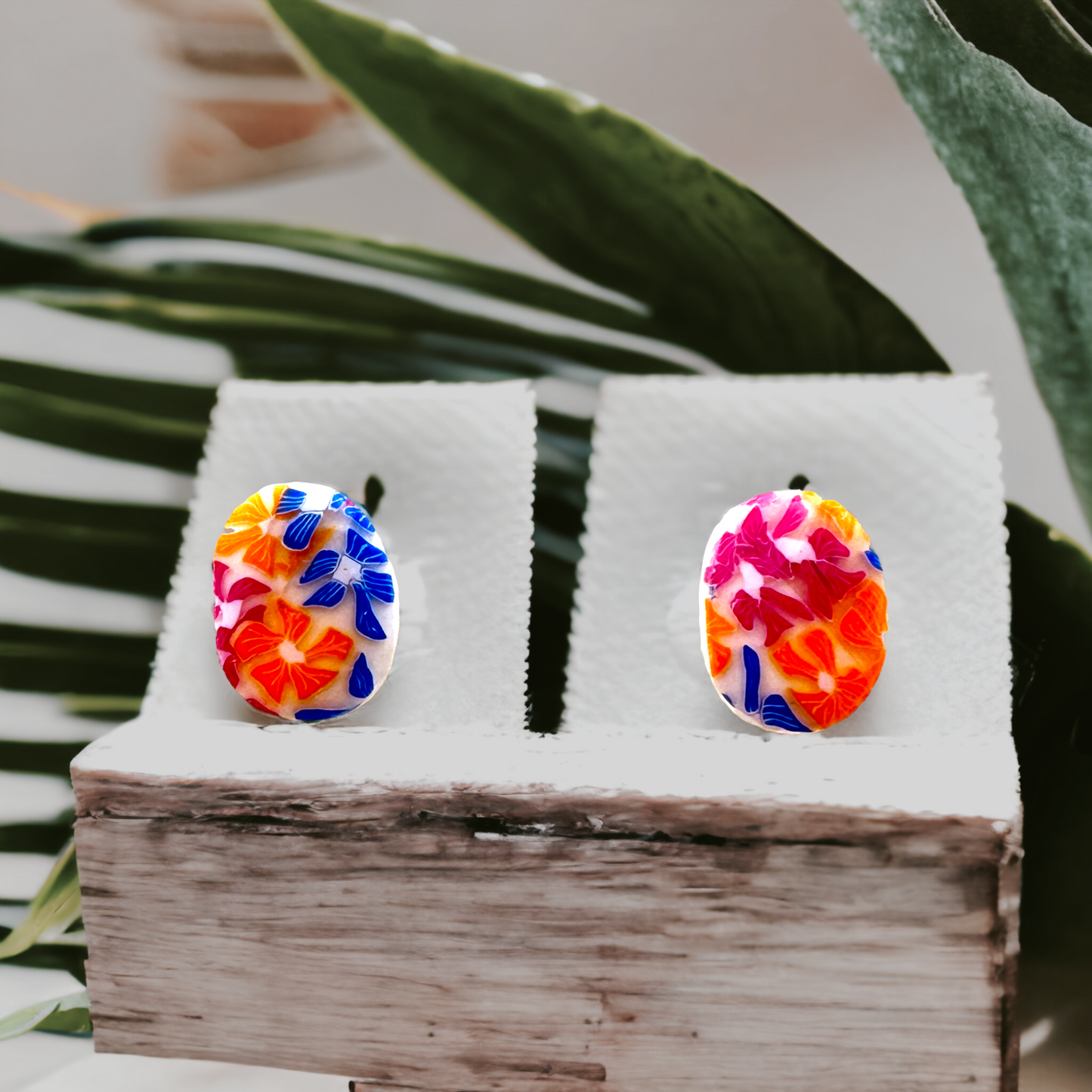 Made With Love Tutti Frutti Collection Small Oval Post Earrings