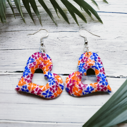 Made With Love Tutti Frutti Collection Large Sleepy Hearts Hook Earrings