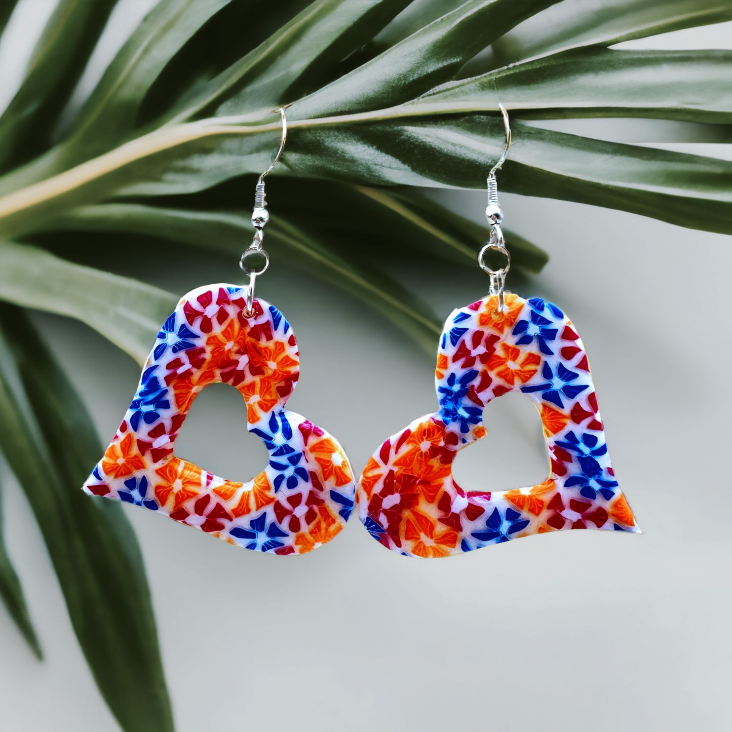 Made With Love Tutti Frutti Collection Large Sleepy Hearts Hook Earrings