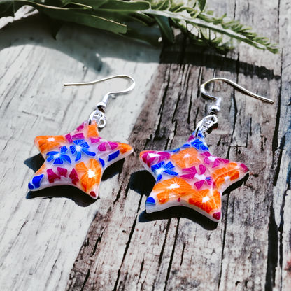 Made With Love Tutti Frutti Collection Small Star Hook Earrings