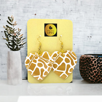 Made With Love Twiga Mkuu Collection Large Heart Hook Earrings