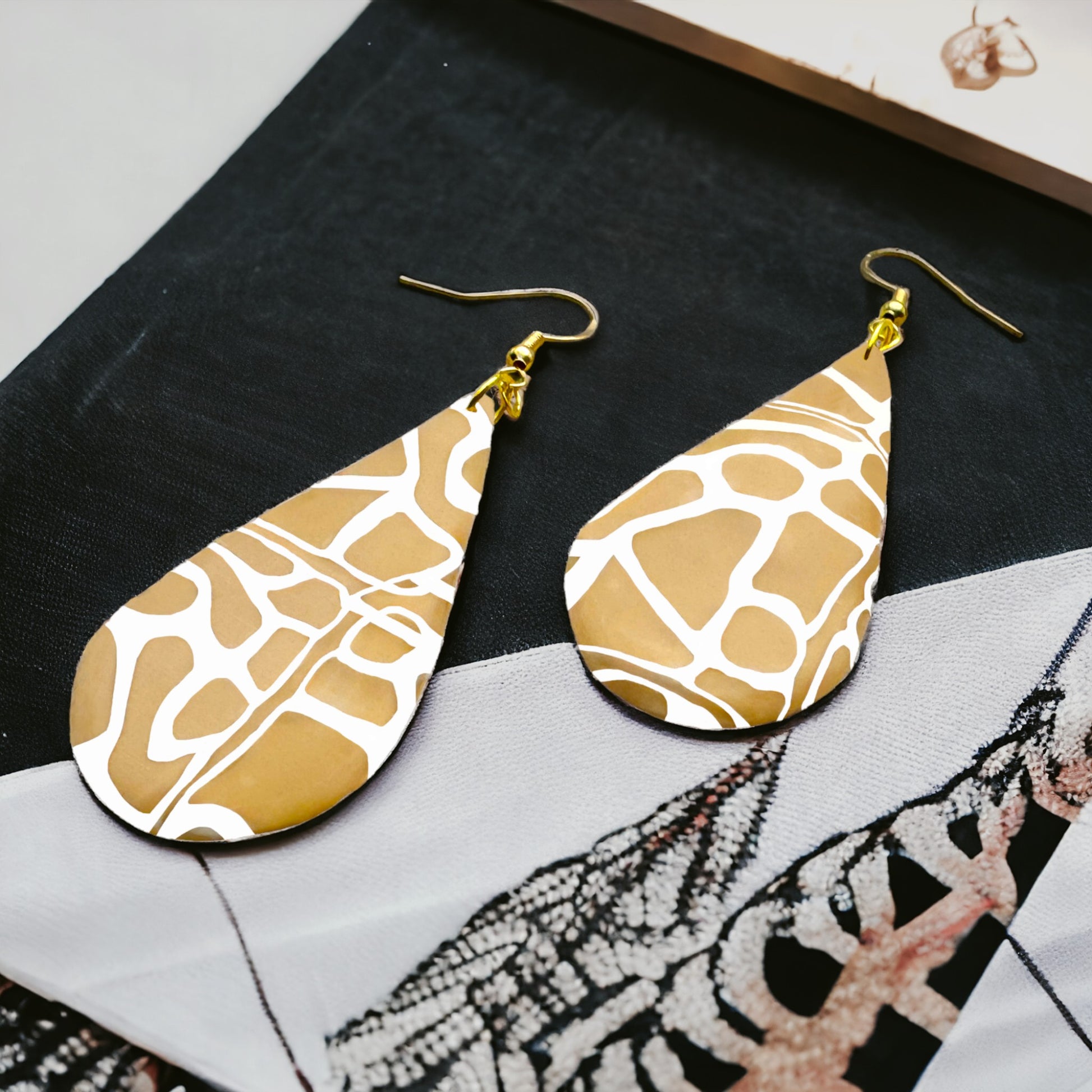 Made With Love Twiga Mkuu Collection Large Teardrop Hook Earrings