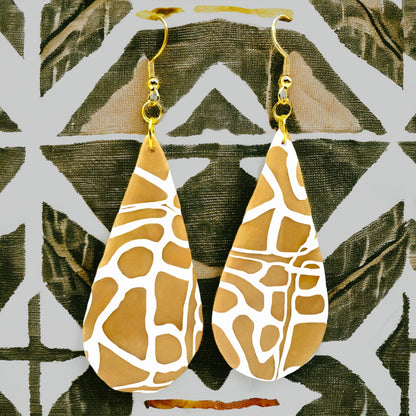 Made With Love Twiga Mkuu Collection Large Teardrop Hook Earrings