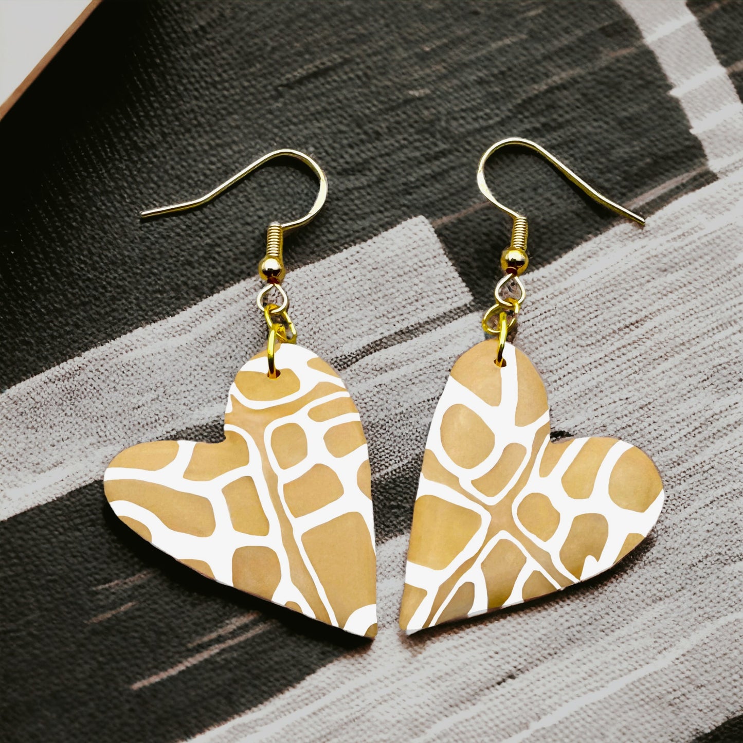 Made With Love Twiga Mkuu Collection Medium Sleepy Hearts Hook Earrings