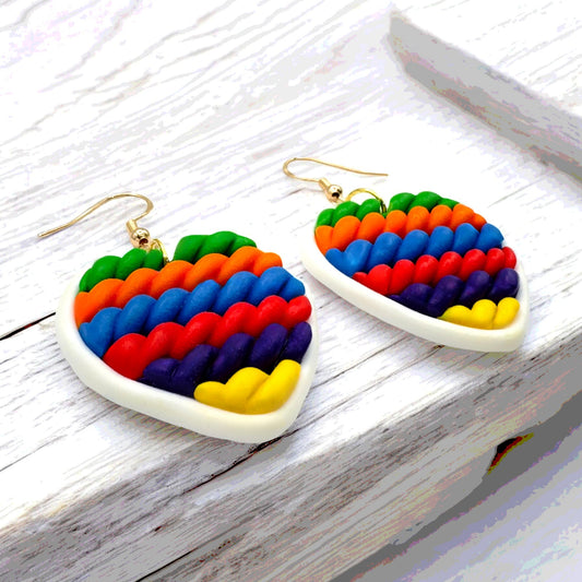 Made With Love Twisted Hearts Collection Electric Dreams Medium Hook Earrings