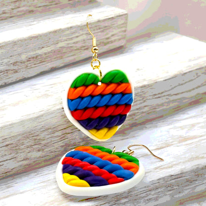 Made With Love Twisted Hearts Collection Electric Dreams Medium Hook Earrings