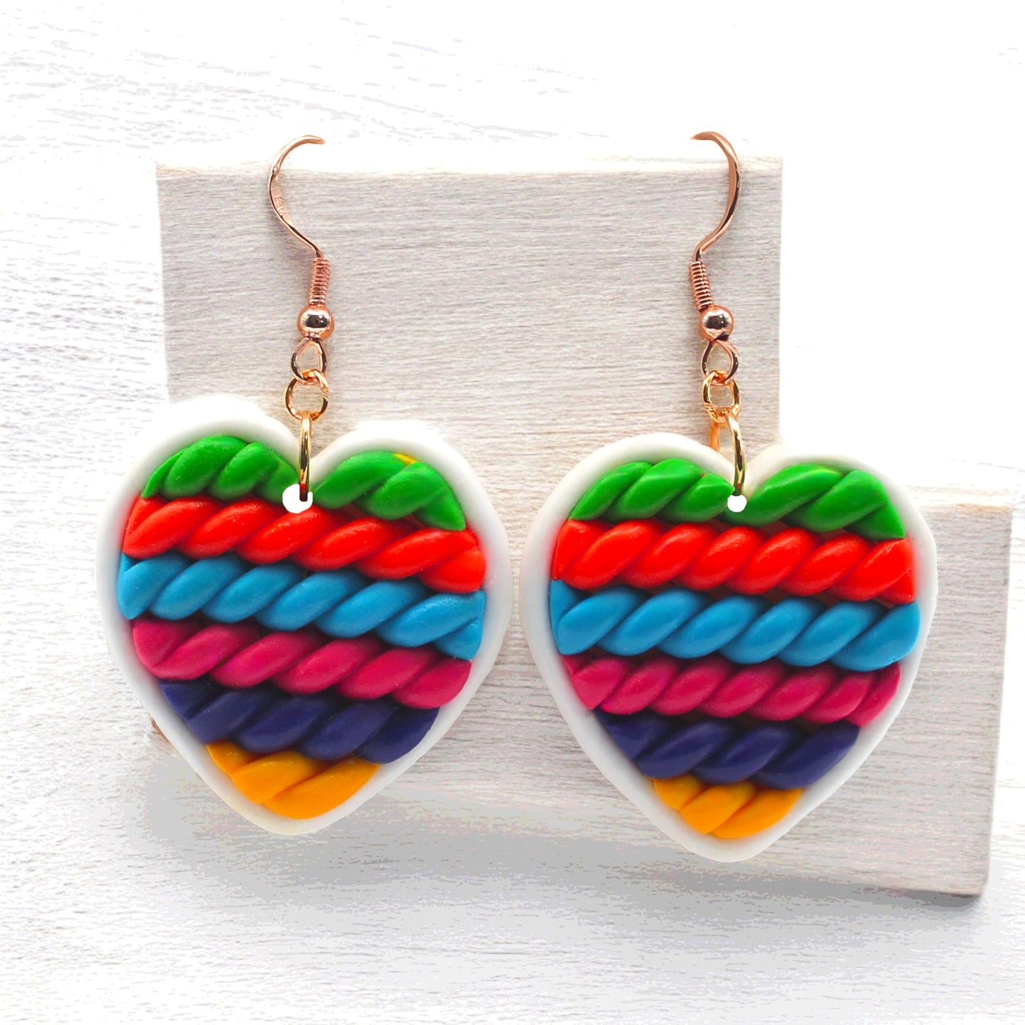 Made With Love Twisted Hearts Collection Electric Dreams Medium Hook Earrings