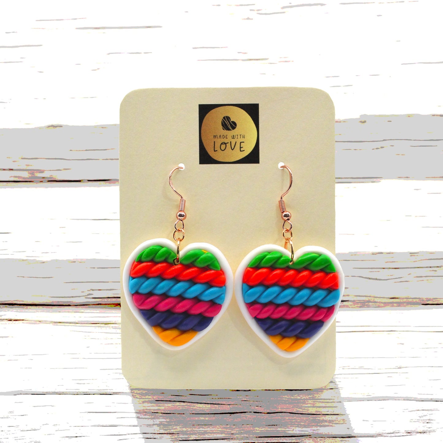 Made With Love Twisted Hearts Collection Electric Dreams Medium Hook Earrings