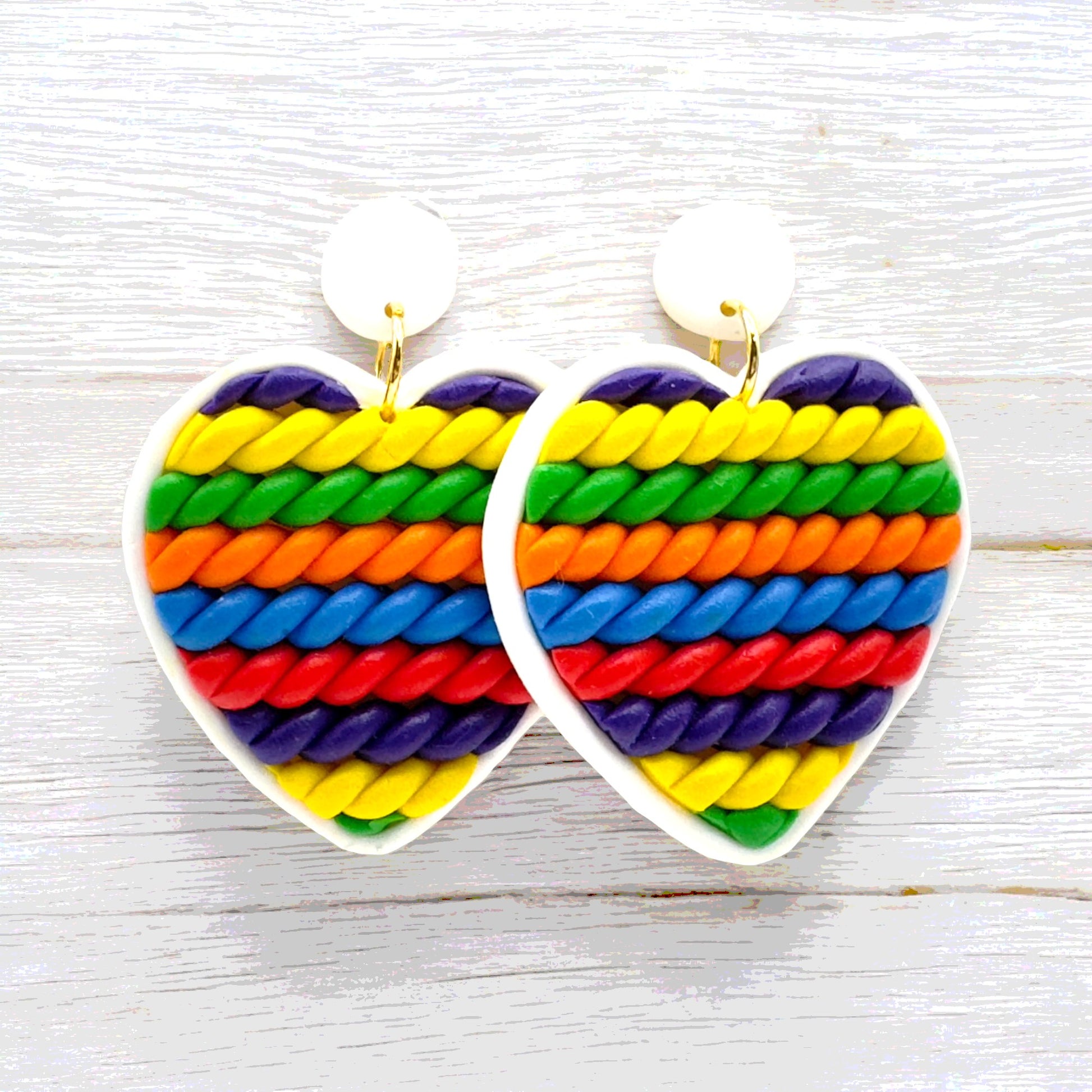 Made With Love Twisted Hearts Collection Electric Dreams Large Post Earrings