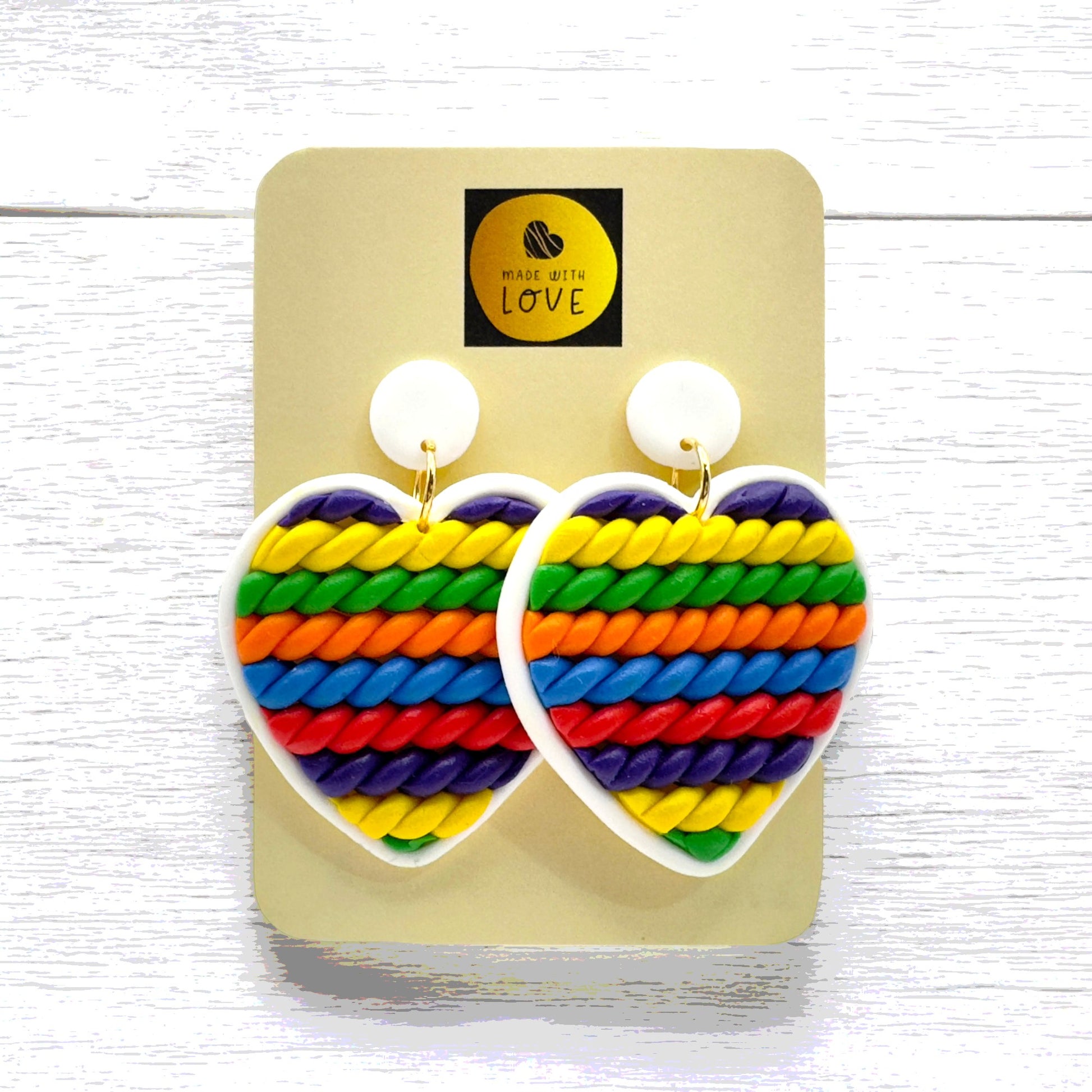 Made With Love Twisted Hearts Collection Electric Dreams Large Post Earrings