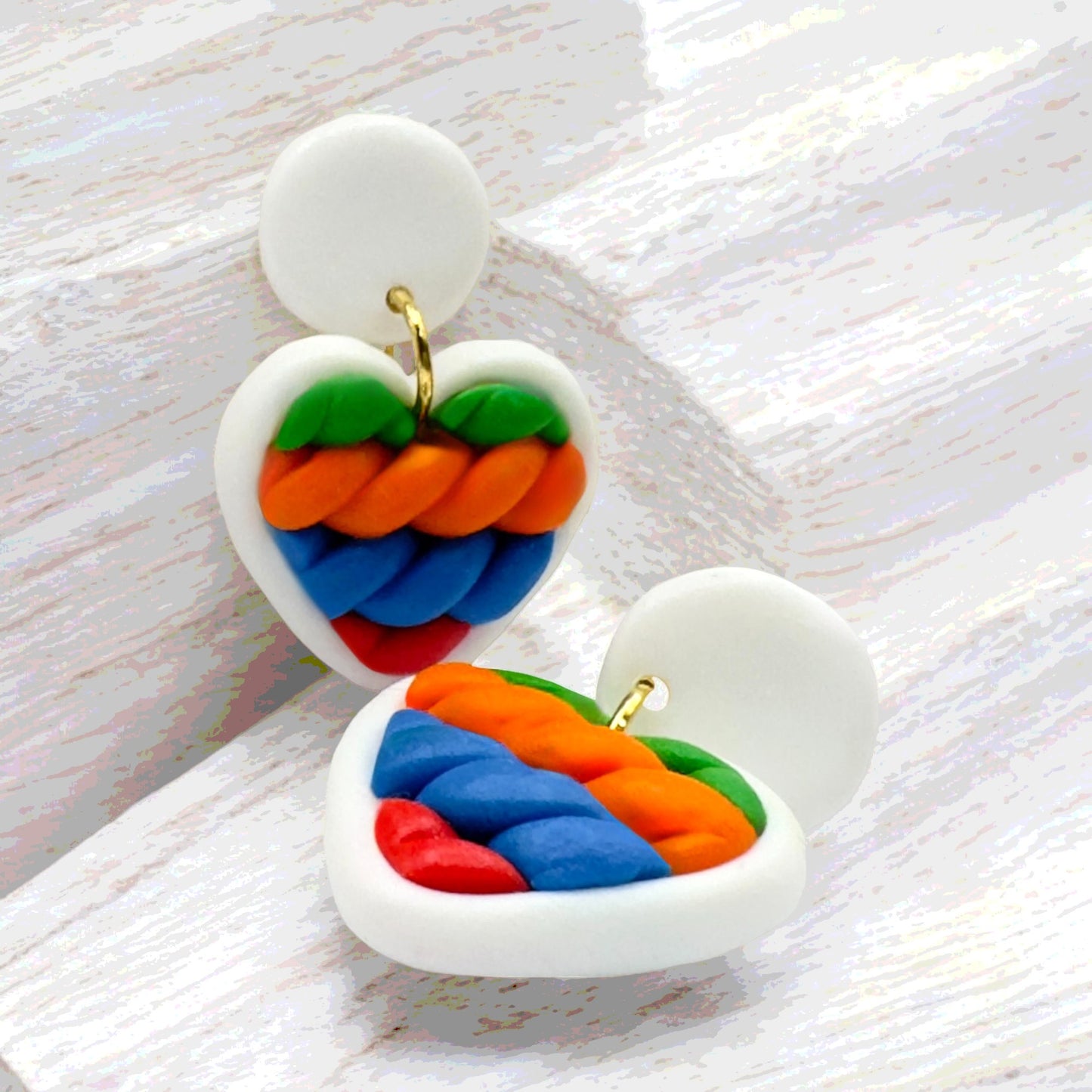 Made With Love Twisted Hearts Collection Electric Dreams Small Post Earrings