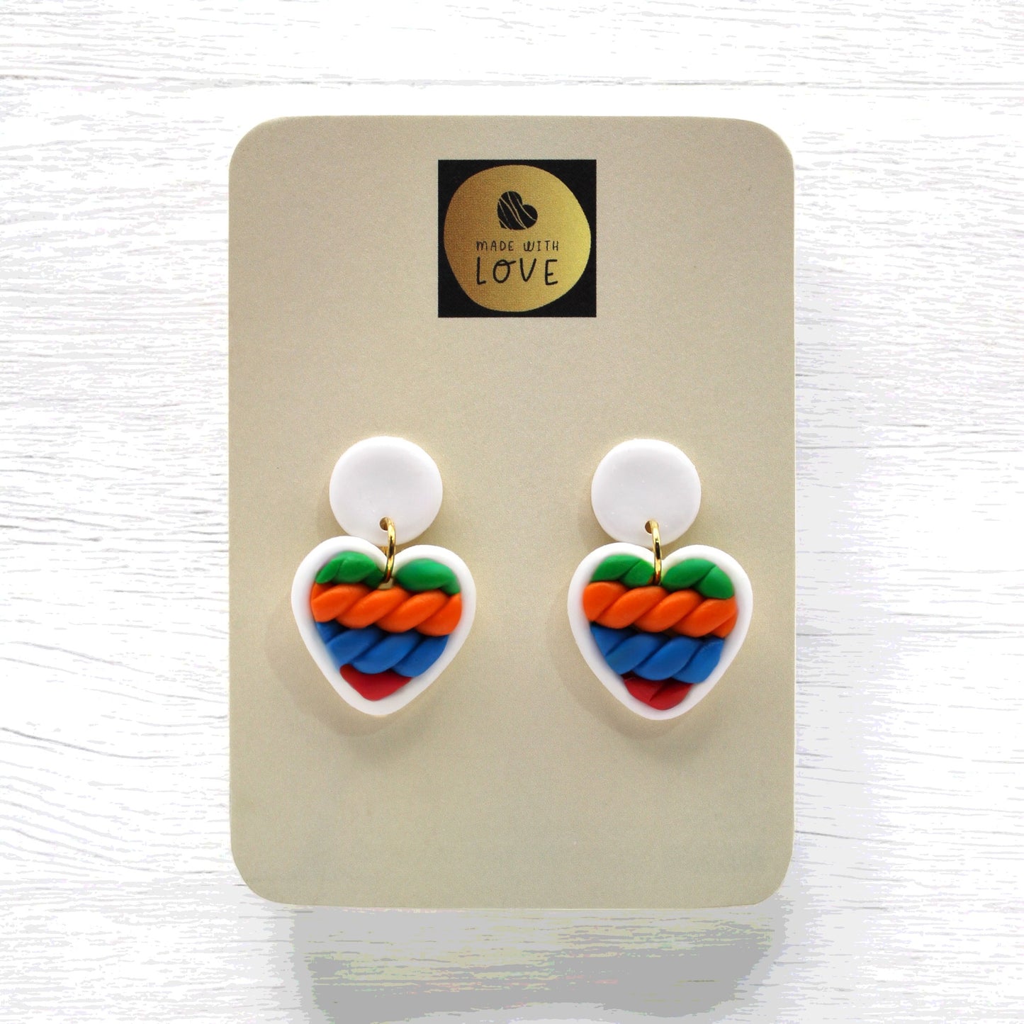 Made With Love Twisted Hearts Collection Electric Dreams Small Post Earrings