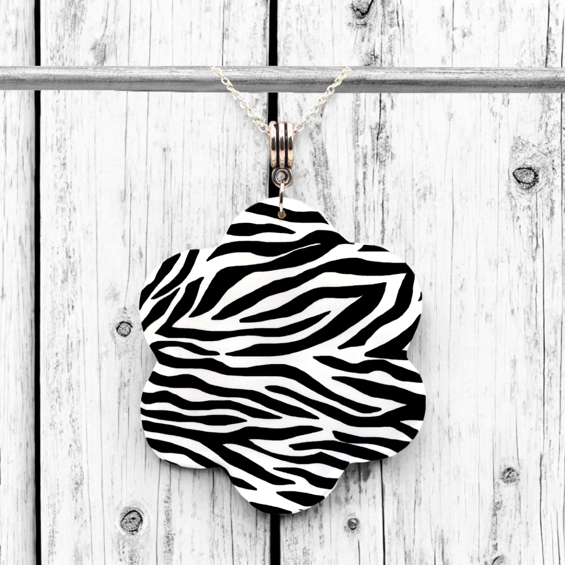 Made With Love Zebra Monochrome Collection Bella Necklace