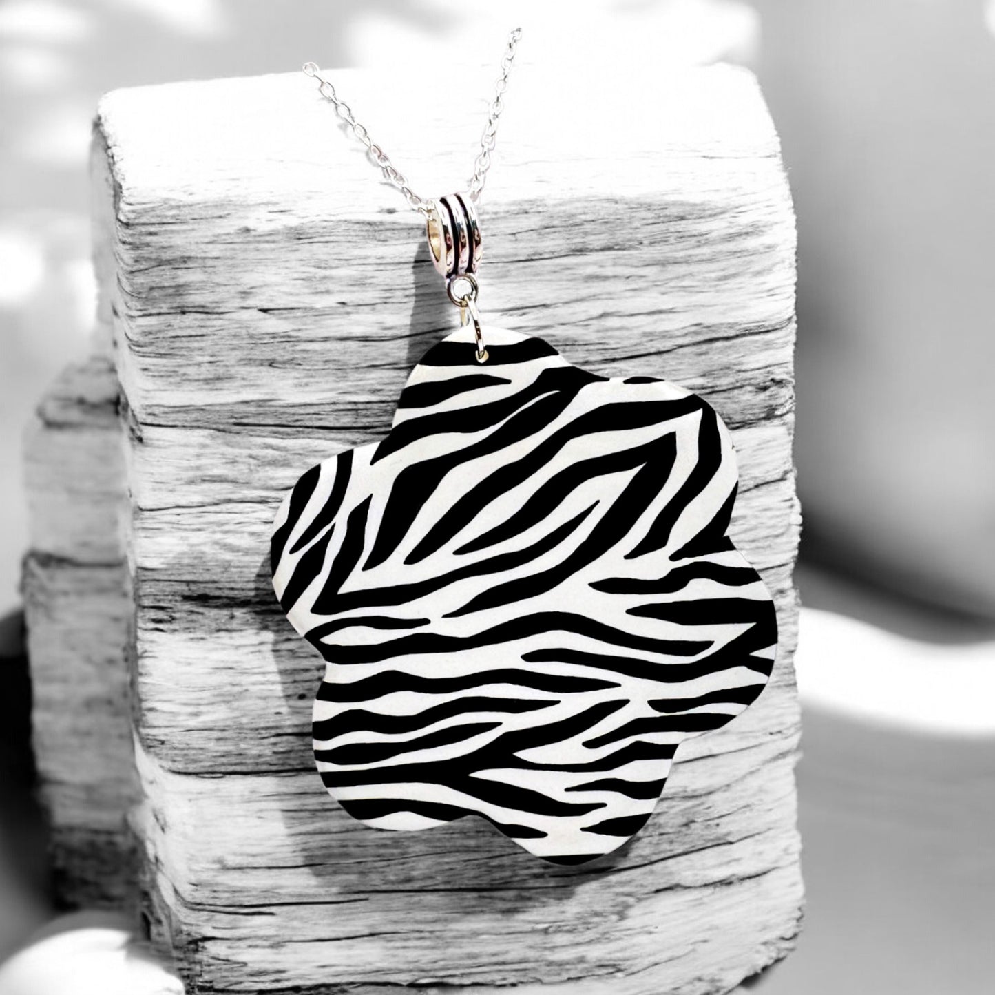 Made With Love Zebra Monochrome Collection Bella Necklace